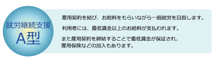 障がい者就労継続支援事業A型 障がい者就労継続支援事業A型